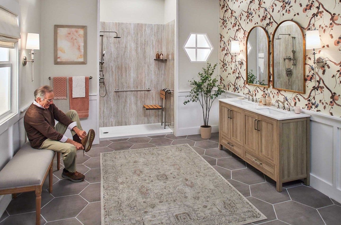 Shower with Bench