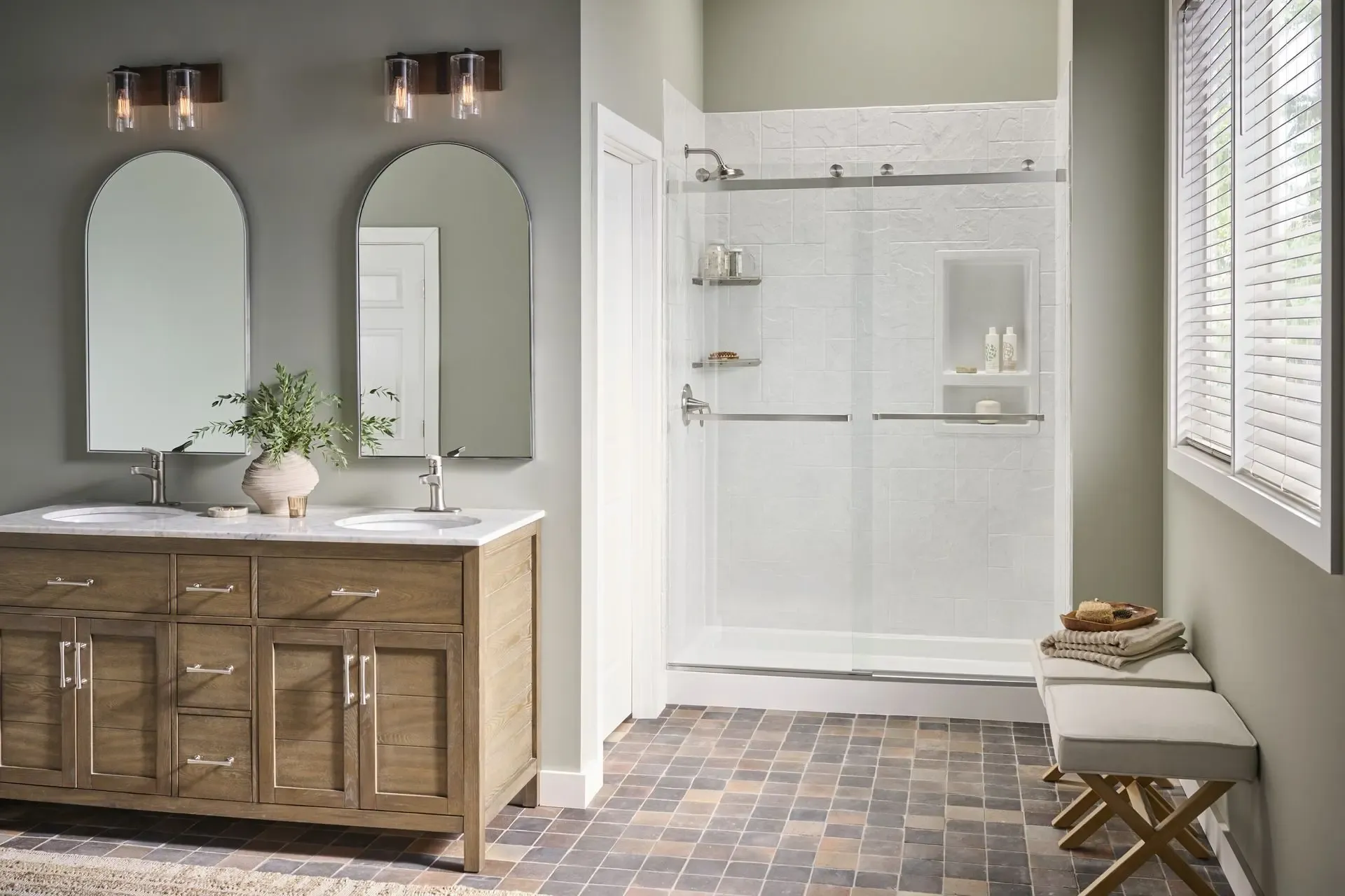 Shower and Vanity
